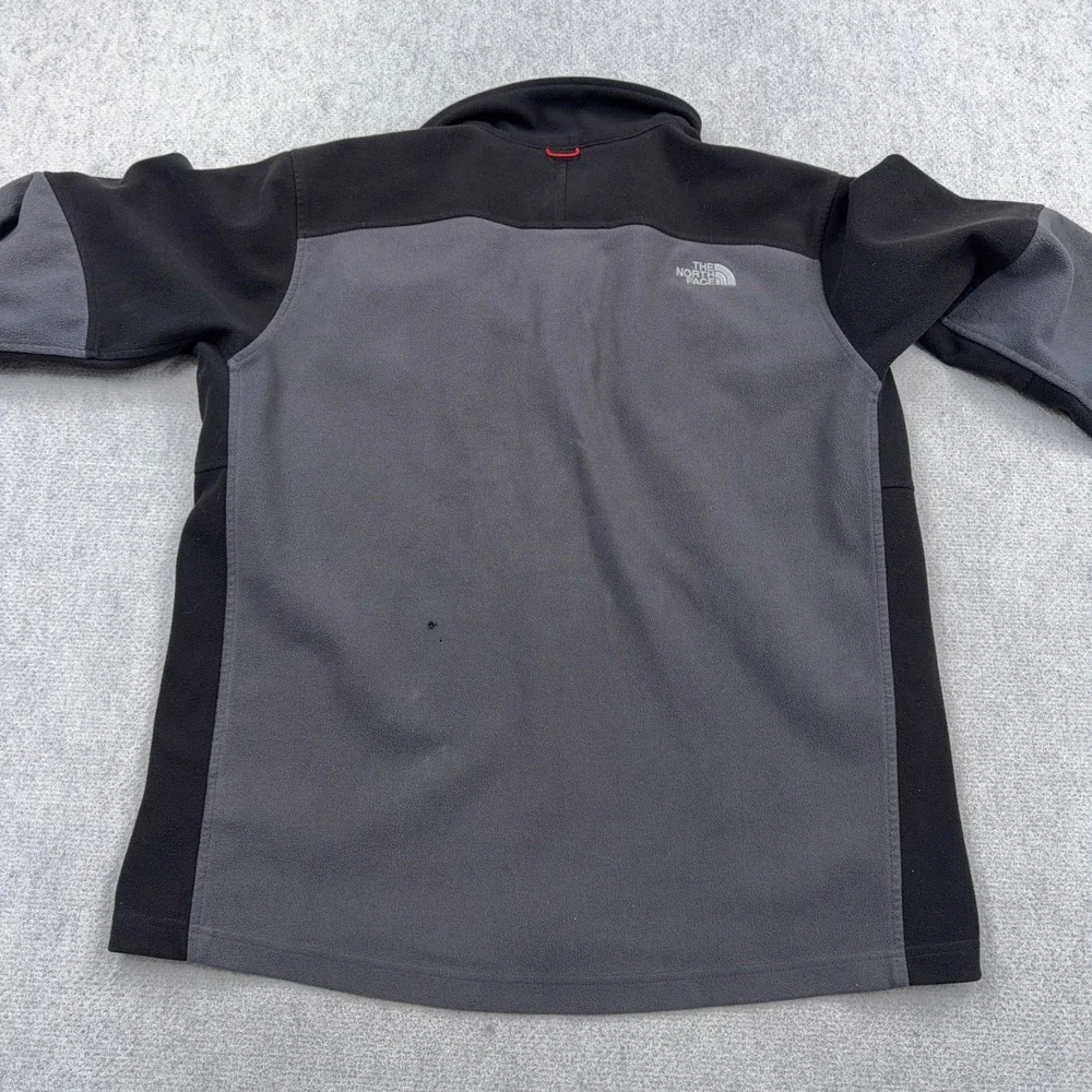 The North Face Jacket Men XL Gray Black Fleece Full Zip Interchange Bomber Adult